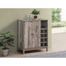  Coaster Furniture Cheyenne 183600 2-door Home Bar Wine Cabinet - Weathered Acacia IMAGE 7