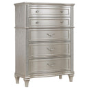 Coaster Furniture Evangeline 223395 6-Drawer Chest - Silver Oak IMAGE 1