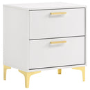  Coaster Furniture Kendall 224402 2-Drawer Nightstand - White IMAGE 1