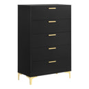  Coaster Furniture Kendall 224455 5-Drawer Bedroom Chest - Black IMAGE 1
