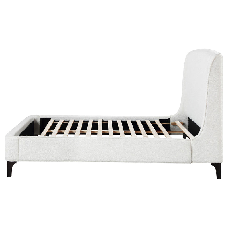  Coaster Furniture Mosby 306020KE Upholstered Eastern King Wingback Bed - Snow IMAGE 5