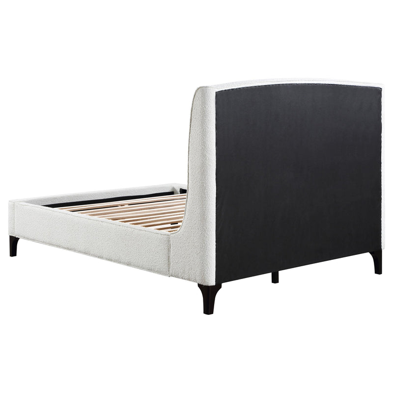  Coaster Furniture Mosby 306020KE Upholstered Eastern King Wingback Bed - Snow IMAGE 6