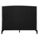  Coaster Furniture Mosby 306020KE Upholstered Eastern King Wingback Bed - Snow IMAGE 7