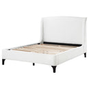  Coaster Furniture Mosby 306020Q Upholstered Queen Wingback Bed - Snow IMAGE 4
