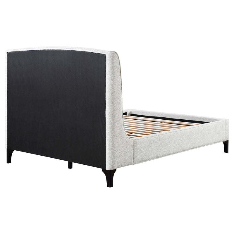  Coaster Furniture Mosby 306020Q Upholstered Queen Wingback Bed - Snow IMAGE 8