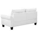 Coaster Furniture Caspian 509550 Upholstered Curved Arm Chaise Sectional Sofa - White IMAGE 9