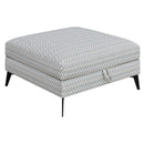  Coaster Furniture Clint 509807 Square Upholstered Tufted Storage - Ottoman Aloe IMAGE 1