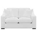  Coaster Furniture Ashlyn 509892 Upholstered Sloped Arm Loveseat - White IMAGE 3