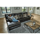  Catnapper Como 436 3 pc Reclining Modular Sectional - Chocolate IMAGE 3