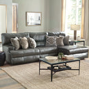  Catnapper Como 436 3 pc Power Reclining Modular Sectional - Steel IMAGE 1