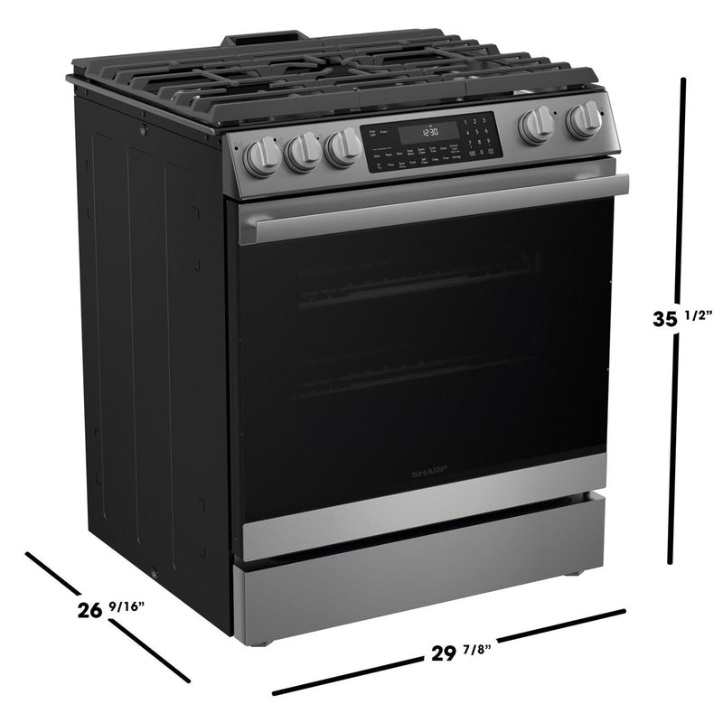 Sharp 30-inch Gas Convection Slide-In Range with Air Fry SSG3065JS IMAGE 11