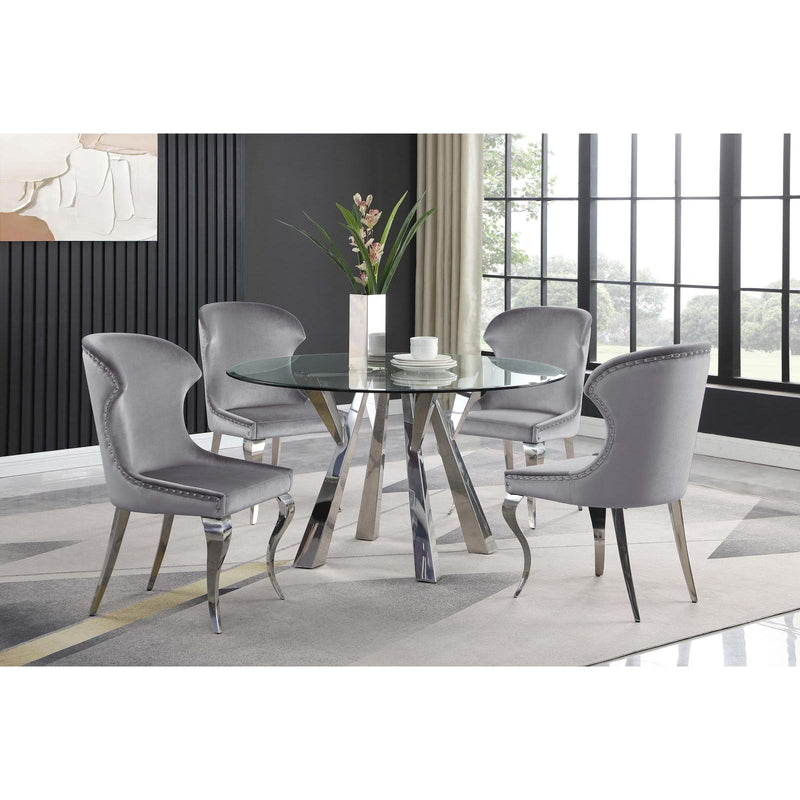  Coaster Furniture Cheyanne 190743 Upholstered Dining Side Chair - Grey IMAGE 10