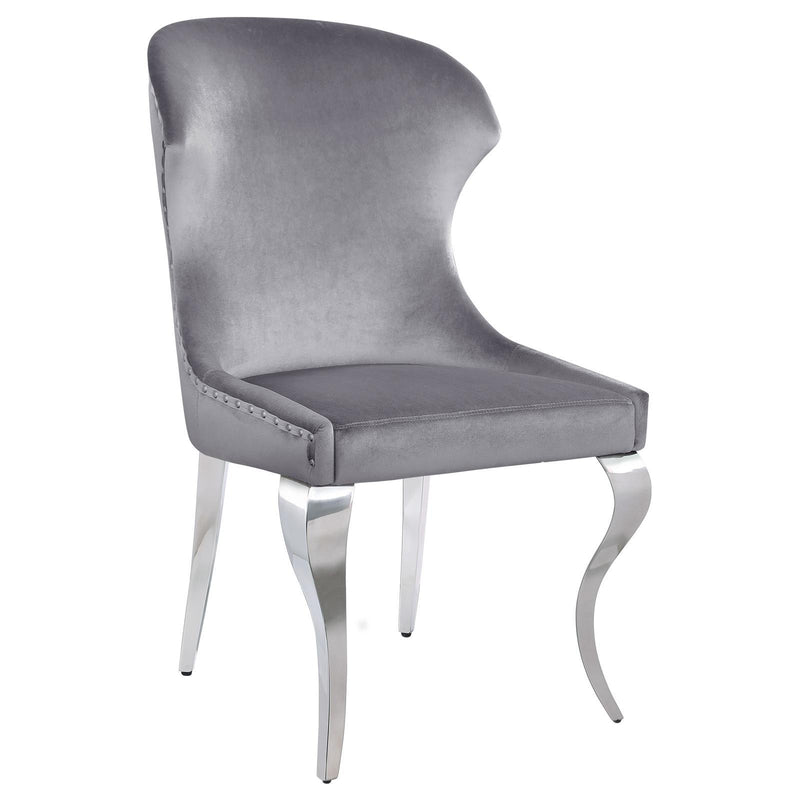  Coaster Furniture Cheyanne 190743 Upholstered Dining Side Chair - Grey IMAGE 1