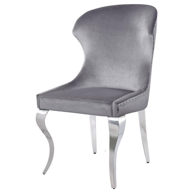  Coaster Furniture Cheyanne 190743 Upholstered Dining Side Chair - Grey IMAGE 4