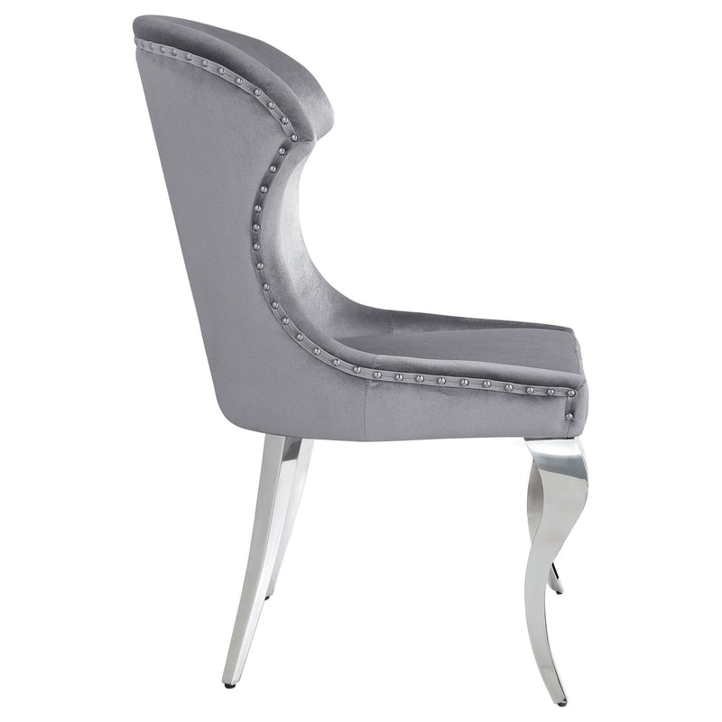  Coaster Furniture Cheyanne 190743 Upholstered Dining Side Chair - Grey IMAGE 8