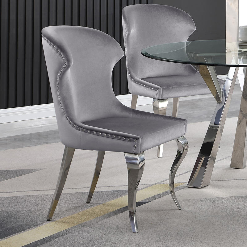 Coaster Furniture Cheyanne 190743 Upholstered Dining Side Chair - Grey IMAGE 9