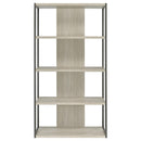 Coaster Furniture Loomis 805883 4-shelf Bookcase - Whitewashed Grey IMAGE 3
