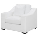  Coaster Furniture Ashlyn 509893 Upholstered Sloped Arm Accent Chair - White IMAGE 4
