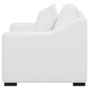  Coaster Furniture Ashlyn 509893 Upholstered Sloped Arm Accent Chair - White IMAGE 5
