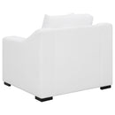  Coaster Furniture Ashlyn 509893 Upholstered Sloped Arm Accent Chair - White IMAGE 6