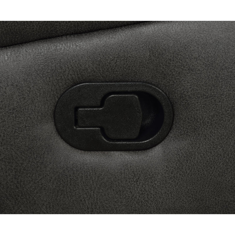Coaster Furniture Lawrence 603505 Upholstered Padded Arm Reclining Loveseat - Charcoal IMAGE 5