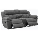 Coaster Furniture Bahrain Reclining Fabric Loveseat with Console 609542 IMAGE 2
