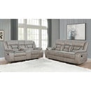 Coaster Furniture Greer 651352 Upholstered Tufted Back Glider Loveseat - Taupe IMAGE 4