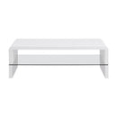 Coaster Furniture Airell 703798 Rectangular Coffee Table with Shelf - White High Gloss IMAGE 3
