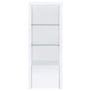  Coaster Furniture Jude 704254 3-shelf Engineered Wood Media Tower - High Gloss White IMAGE 4