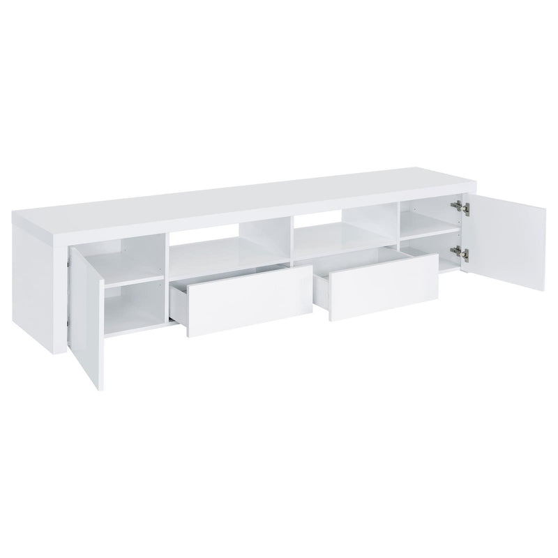 Coaster Furniture Jude 704262 TV Stand - High Gloss White IMAGE 3