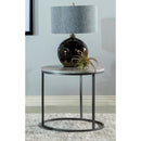  Coaster Furniture Lainey 736027 Round Faux Marble Side End Table - Grey IMAGE 2