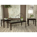  Coaster Furniture Amaro 736184 3-piece Coffee and End Table Set - Dark Brown IMAGE 8