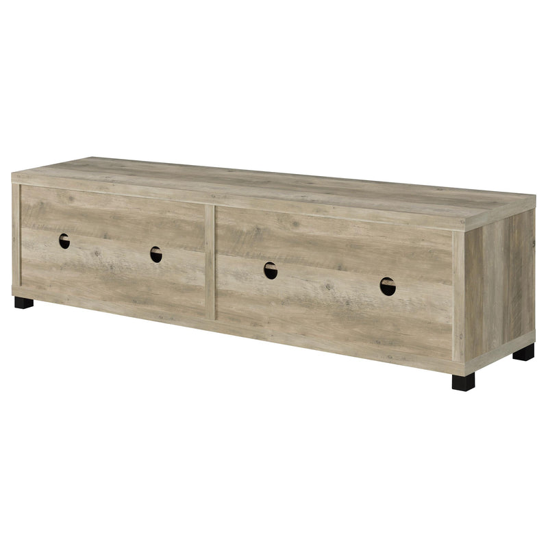 Coaster Furniture Sachin 736283 4-door Engineered Wood 79" TV Stand - Distressed Pine IMAGE 7