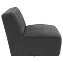  Coaster Furniture Cobie 905713 Upholstered Armless Swivel Chair - Dark Charcoal IMAGE 8