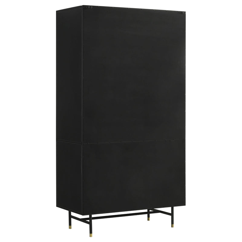 Coaster Furniture Santiago 951134 4-door Metal Tall Storage Cabinet - Matte Black IMAGE 5