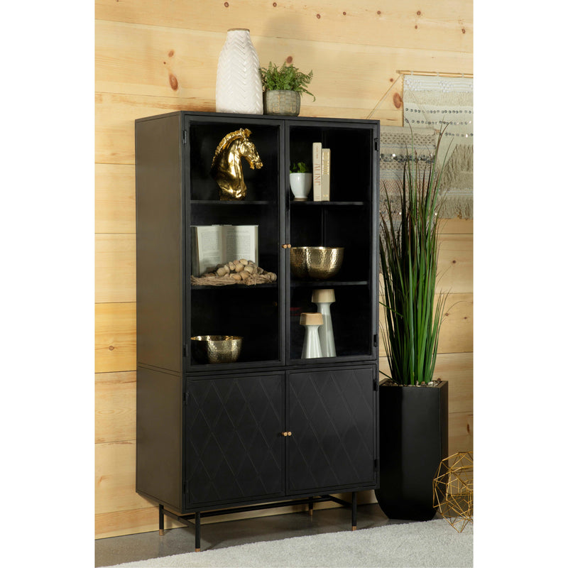  Coaster Furniture Santiago 951134 4-door Metal Tall Storage Cabinet - Matte Black IMAGE 7