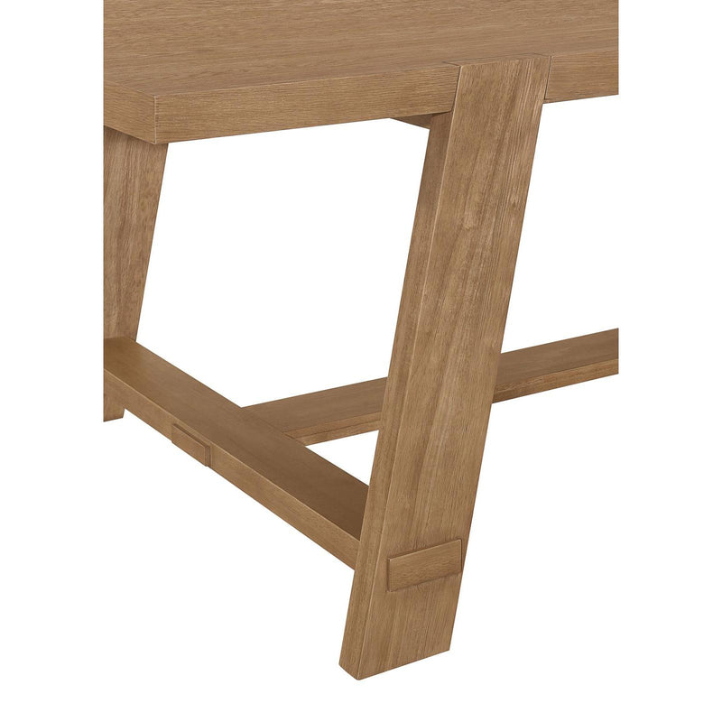  Coaster Furniture Sharon 104171 Rectangular 84-inch Wood Trestle Dining Table - Brown IMAGE 6