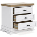 Benchcraft Ashbryn B844-93 Three Drawer Night Stand IMAGE 2