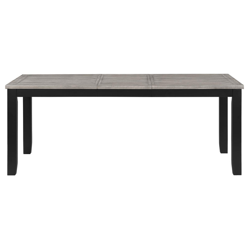 Coaster Furniture Elodie 121221 Rectangular Dining Table with Extension Leaf - Grey/Black IMAGE 3