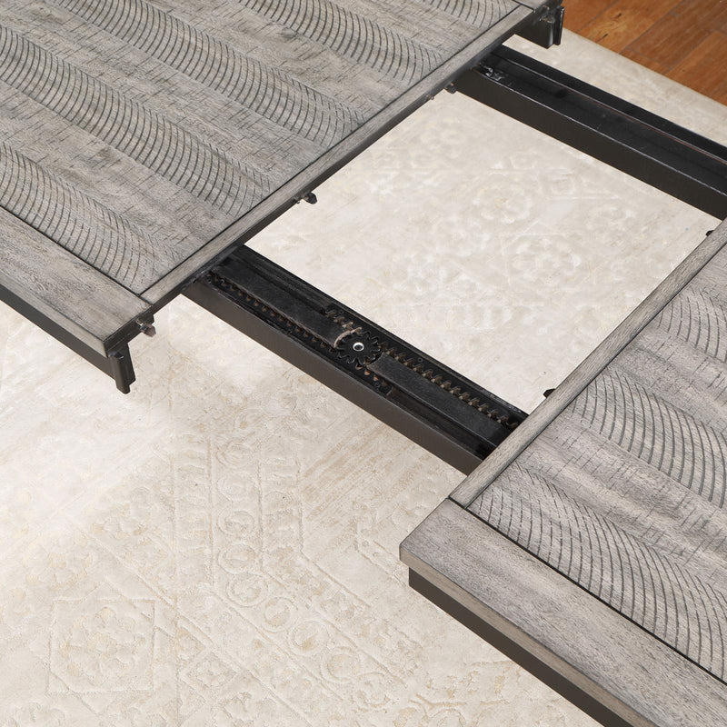Coaster Furniture Elodie 121221 Rectangular Dining Table with Extension Leaf - Grey/Black IMAGE 5
