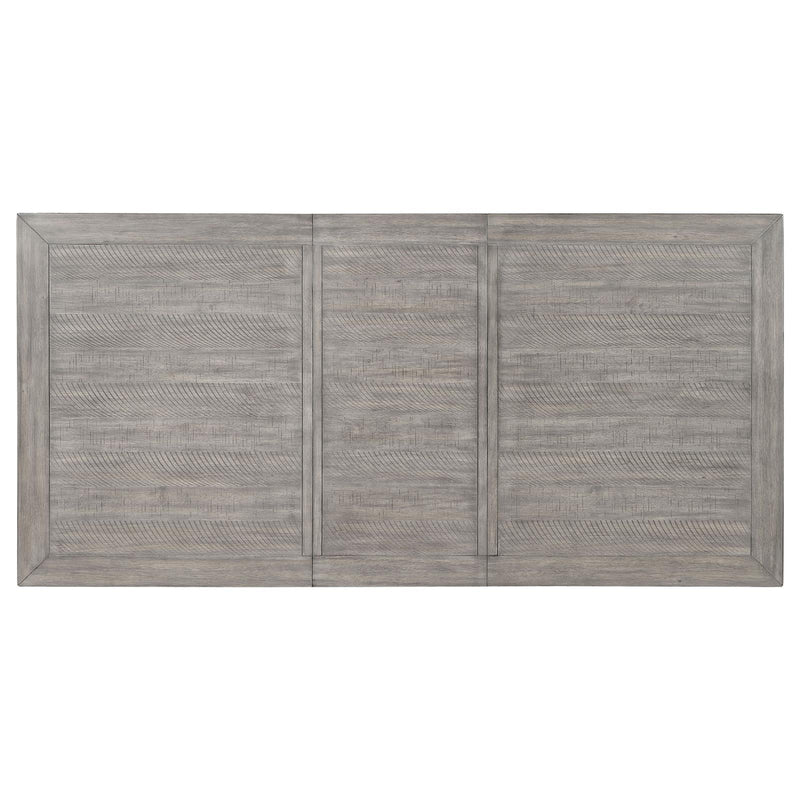 Coaster Furniture Elodie 121221 Rectangular Dining Table with Extension Leaf - Grey/Black IMAGE 6