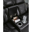 Signature Design by Ashley Boyington Power Reclining Leather Match Loveseat with Console U2710618 IMAGE 9