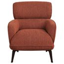  Coaster Furniture Andrea 903081 Upholstered Crecent Arm Accent Chair - Orange IMAGE 3