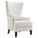  Coaster Furniture Pippin 904066 Upholstered High Wingback Accent Chair - Latte IMAGE 1