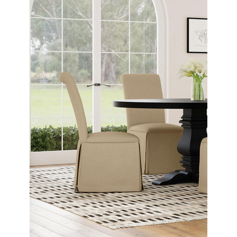  Coaster Furniture Shawna 100747 Upholstered Skirted Side Chair - Light Khaki IMAGE 10