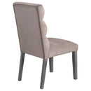  Coaster Furniture Carla 106684 Velvet Upholstered Dining Side Chair - Ash IMAGE 6