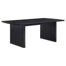  Coaster Furniture Brookmead 108231 100-inch Extension Leaf Dining Table - Black IMAGE 2