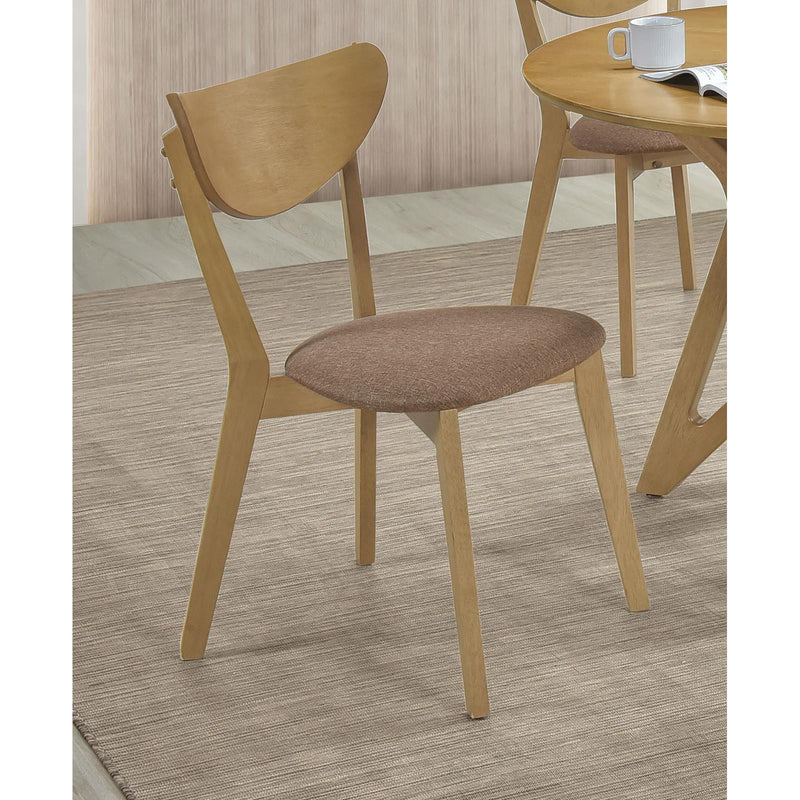  Coaster Furniture Elowen 108442 Wood Dining Side Chair - Light Walnut IMAGE 2