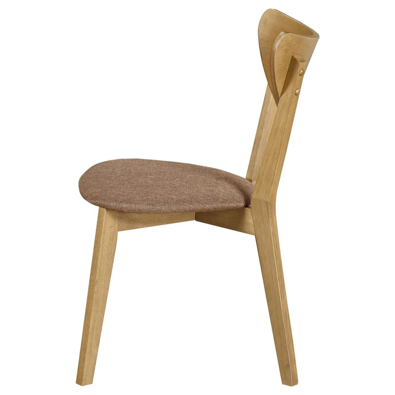  Coaster Furniture Elowen 108442 Wood Dining Side Chair - Light Walnut IMAGE 5