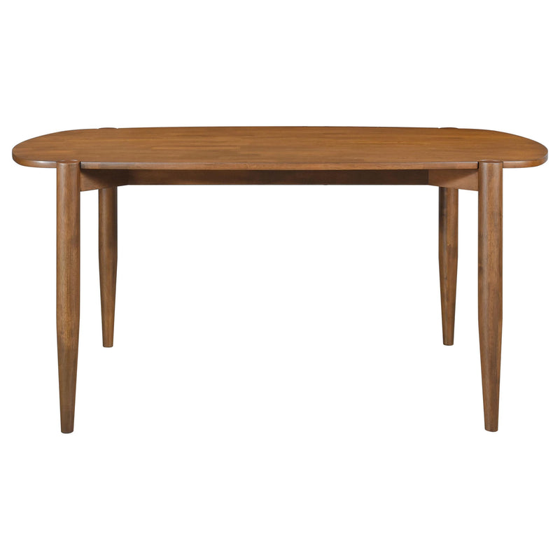 Coaster Furniture Dortch 108461 Oval 63-inch Solid Wood Dining Table - Walnut IMAGE 3